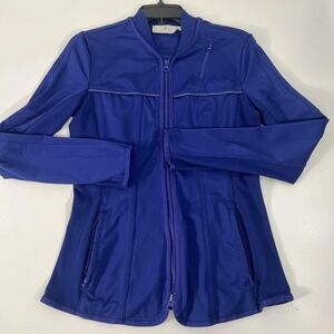 Adidas Stella McCartney Track Jacket Womens Medium Blue Full Zip Running Tennis